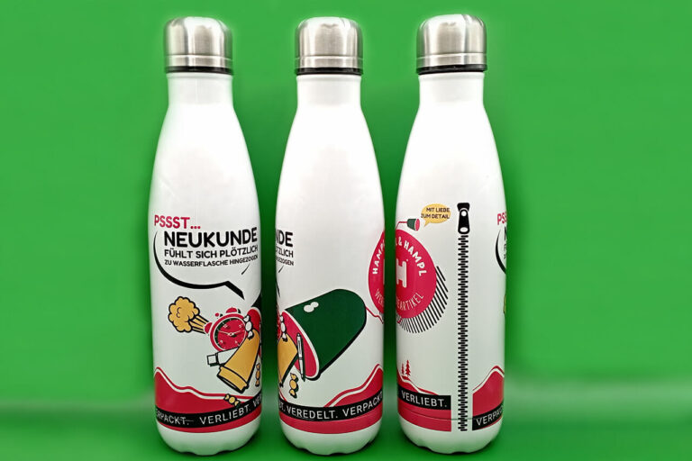 Stolz wie Oskar – Werbeartikel Trinkflasche